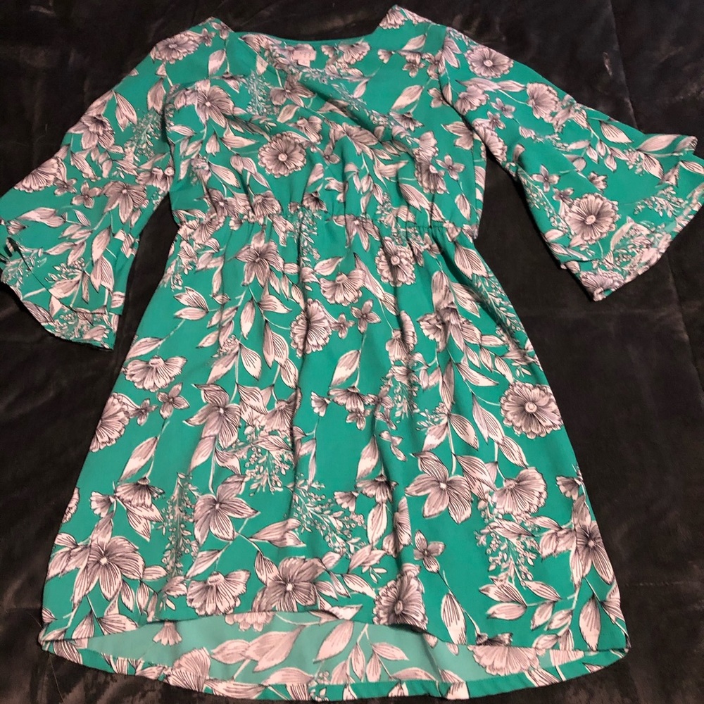 Sea foam green flower dress